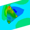 Rarefied Flow Simulation With 6DOF Motion Six degree-of-freedom (6DOF) unsteady CFD simulation of flat plate moving through domain using cell cutting