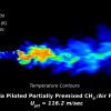 Turbulent Combustion Modeling LES CFD simulation to predict extinction of partially premixed Sandia methane-air flame F